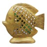 Рыба золотая с инкрустацией h20см