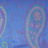 Палантин сине-фиолетовый с орнаментом L180 w70/Кашемир/