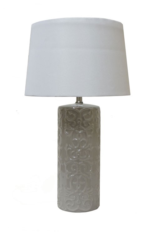 Лампа настольная с абажуром h69,5 d39,5см керамика