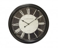 Часы настенные (черно-белые) d75 w6см пластик