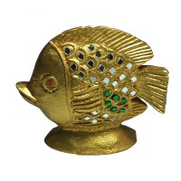 Рыба золотая с инкрустацией  h15см 