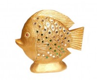 Рыба золотая с инкрустацией h25см