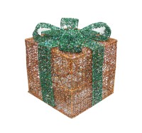 Подарочная коробка со светодиодными лампами внутри 15см / Новогоднее украшение .