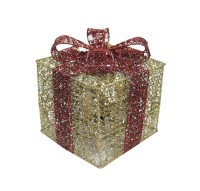 Подарочная коробка со светодиодными лампами внутри 15см / Новогоднее украшение .
