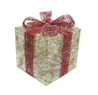 Подарочная коробка со светодиодными лампами внутри 25см / Новогоднее украшение .